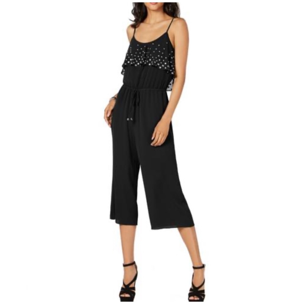 MK Studded Flounce-Trim Jumpsuit